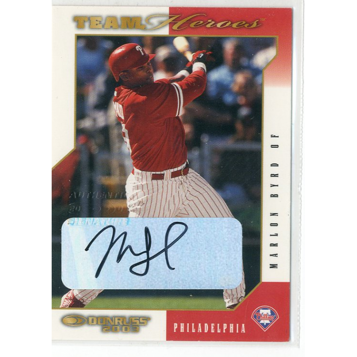 2003 Donruss Team Heroes Autographs #387 Marlon Byrd/200
