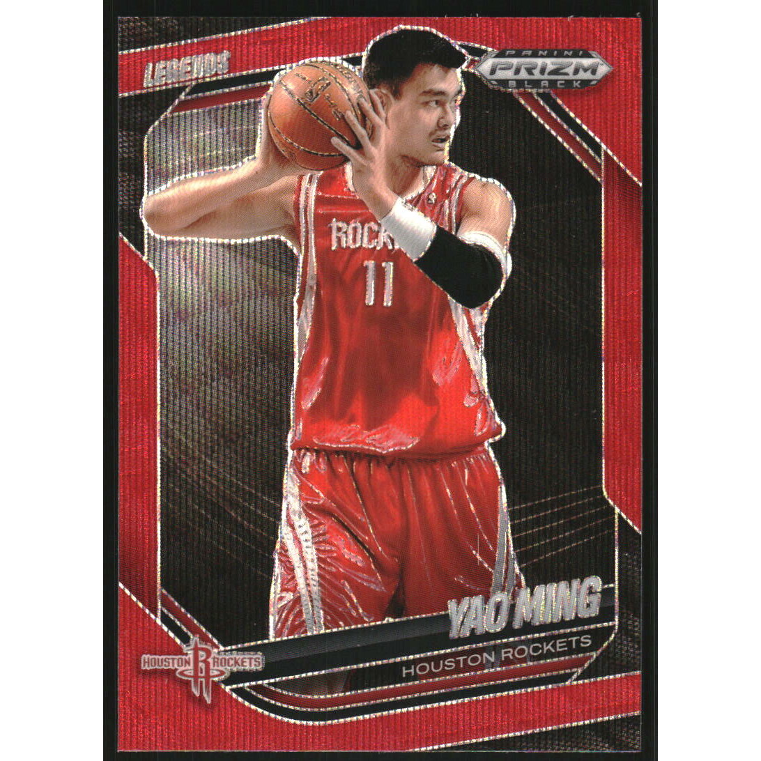 2024-25 Panini Prizm Black Prizms Ruby Wave #264 Yao Ming LGD