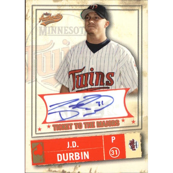 2005 Fleer Authentix General Admission #115 J.D. Durbin TM AU. rookie card picture