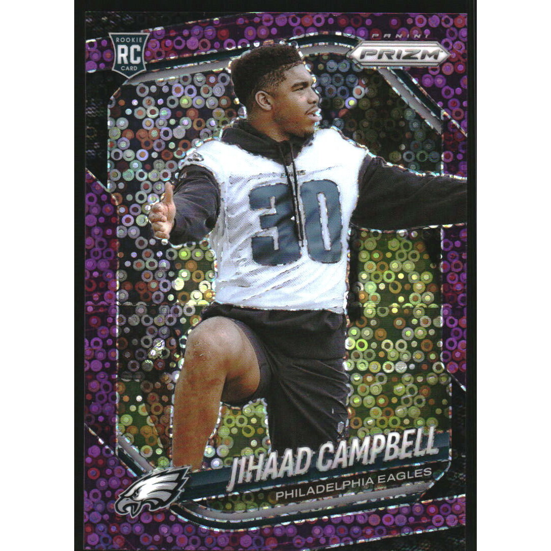 2025 Panini Prizm Prizms No Huddle Purple #334 Jihaad Campbell