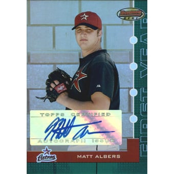 2005 Bowman's Best Green #132 Matt Albers FY AU
