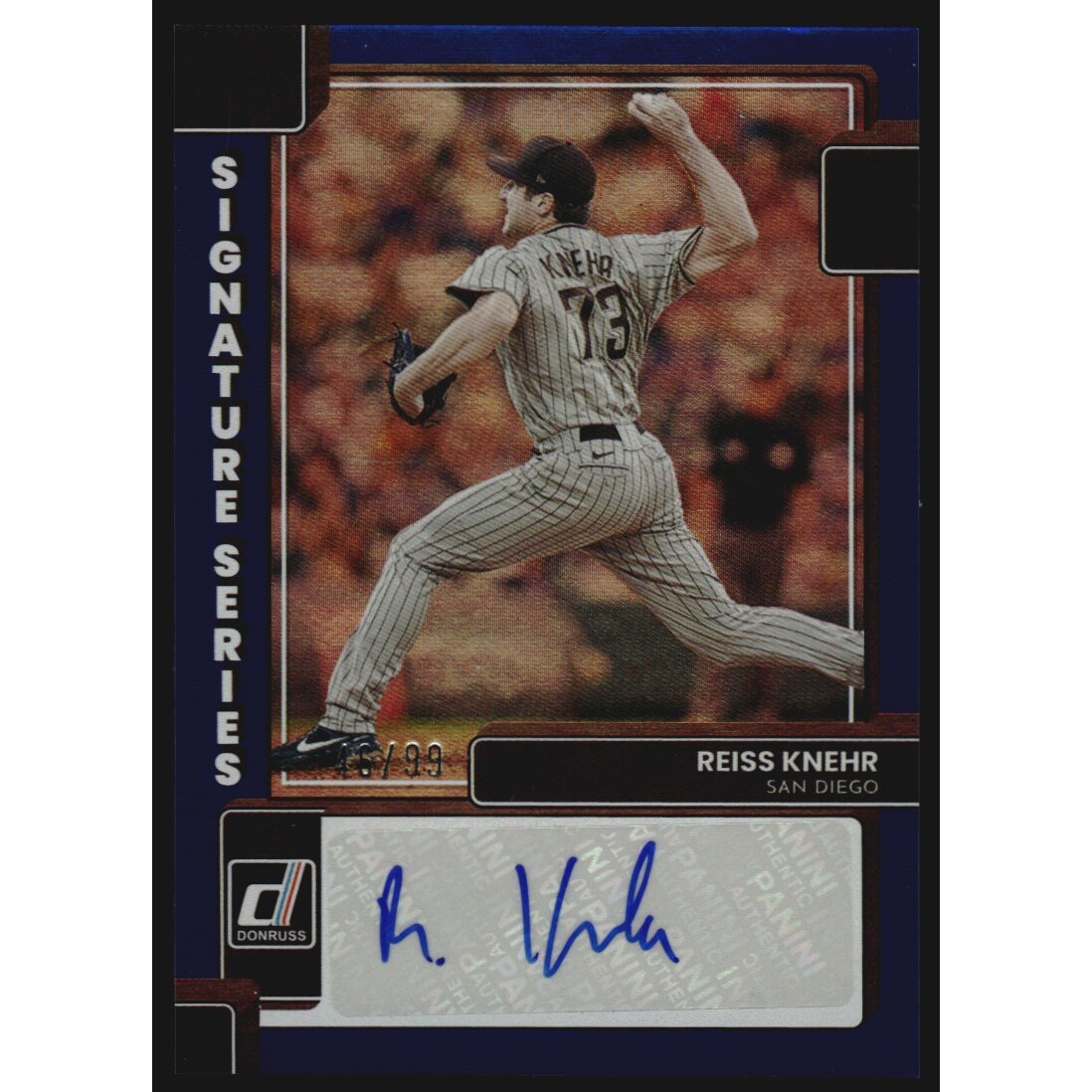 2022 Donruss Signature Series Blue #44 Reiss Knehr