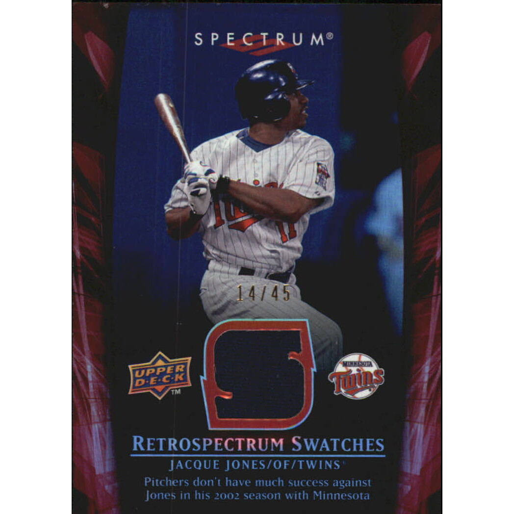 2008 Upper Deck Spectrum Retrospectrum Swatches Red #JJ2 Jacque Jones. rookie card picture