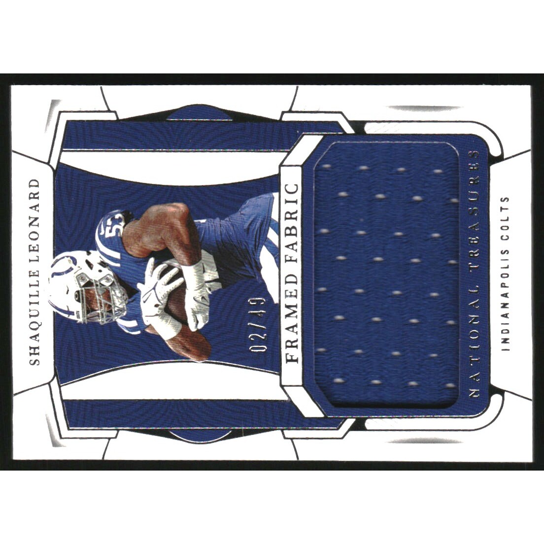 2022 Panini National Treasures Framed Fabric #8 Shaquille Leonard