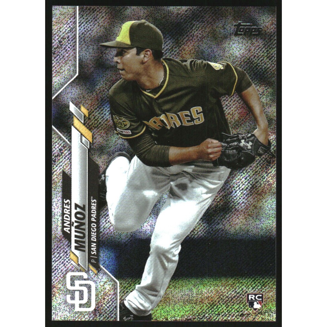 2020 Topps Factory Set Walmart Foilboard #56 Andres Munoz. rookie card picture