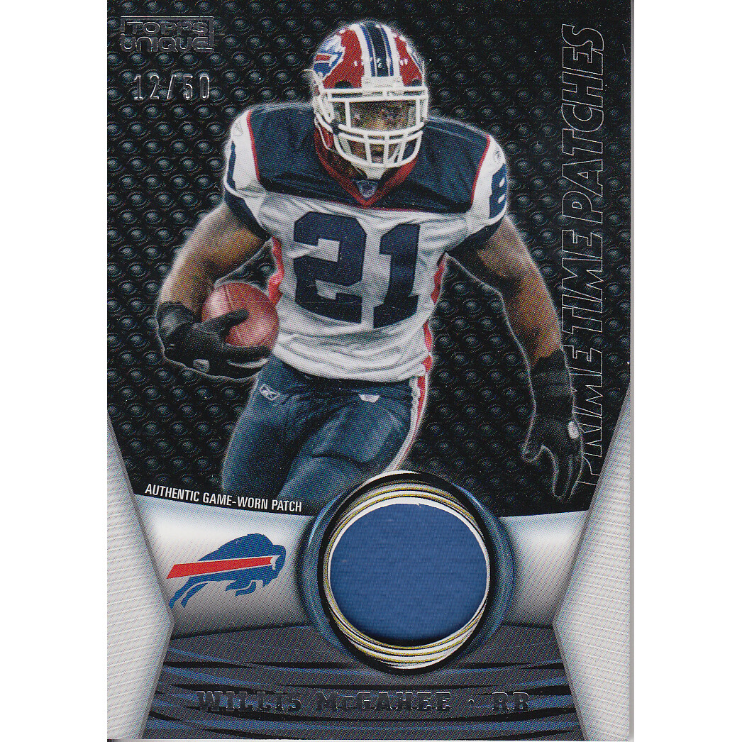 2009 Topps Unique Prime Time Patches #PTP95 Willis McGahee/50
