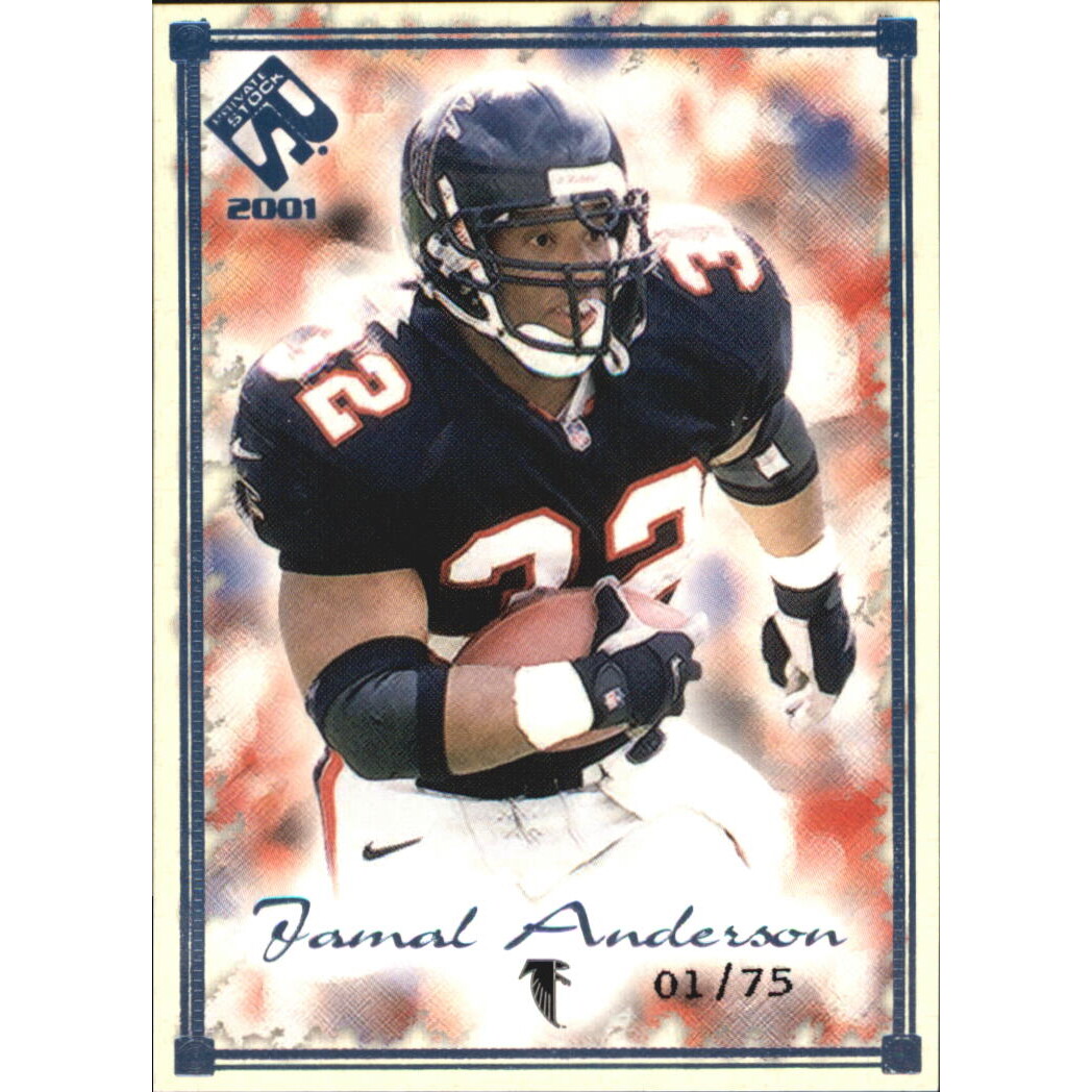 2001 Private Stock Blue Framed #4 Jamal Anderson