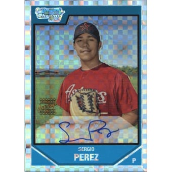 2007 Bowman Chrome Prospects X-Fractors #BC228 Sergio Perez AU