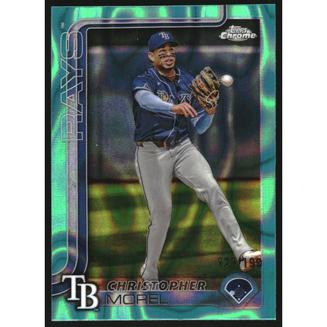 2025 Topps Chrome Aqua Lava Refractors #64 Christopher Morel