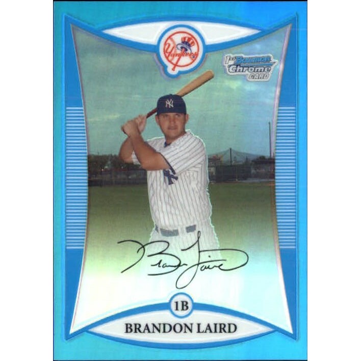 2008 Bowman Chrome Prospects Blue Refractors #BCP225 Brandon Laird. rookie card picture