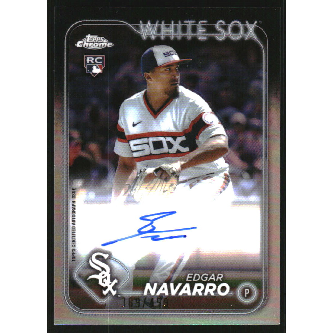 2024 Topps Chrome Rookie Autographs Refractors #RAEN Edgar Navarro. rookie card picture