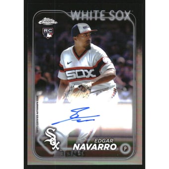 2024 Topps Chrome Rookie Autographs Refractors #RAEN Edgar Navarro