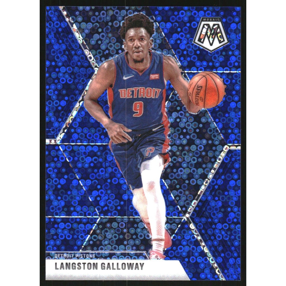 2019-20 Panini Mosaic Mosaic Fast Break Blue #47 Langston Galloway