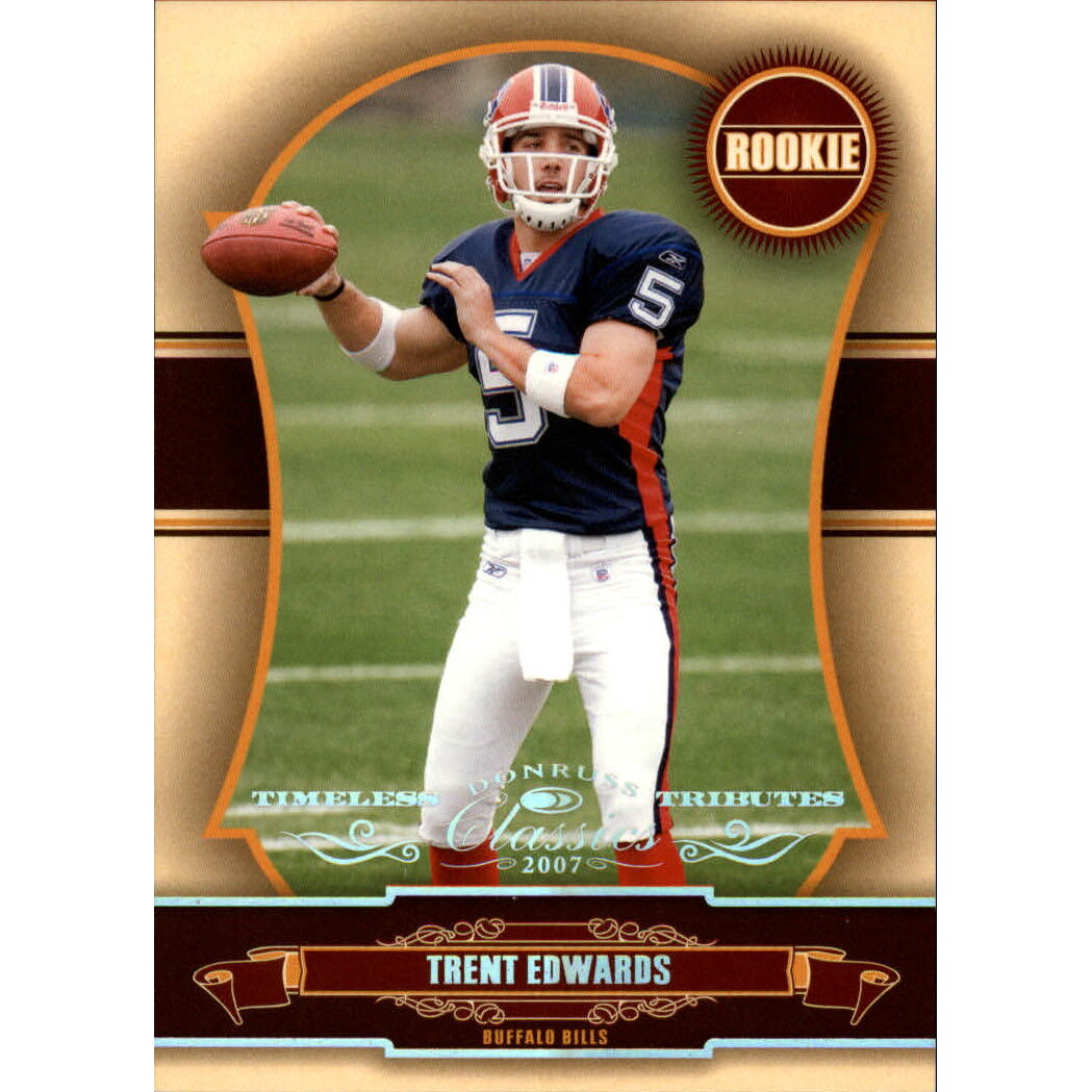 2007 Donruss Classics Timeless Tributes Silver #156 Trent Edwards. rookie card picture