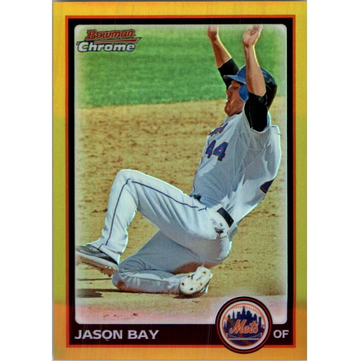 2010 Bowman Chrome Gold Refractors #174 Jason Bay. rookie card picture