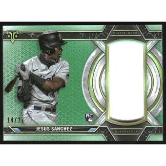 2021 Topps Triple Threads Single Jumbo Relics Emerald #SJRJSZ Jesus Sanchez