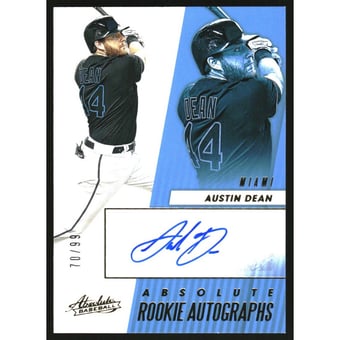 2019 Absolute Rookie Autographs Gold #14 Austin Dean
