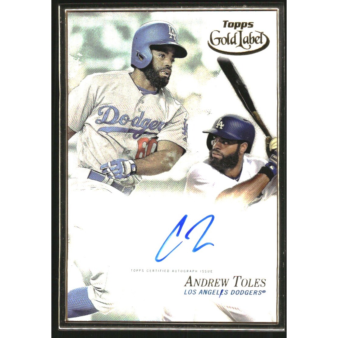 2017 Topps Gold Label Framed Autographs #FAAT Andrew Toles. rookie card picture