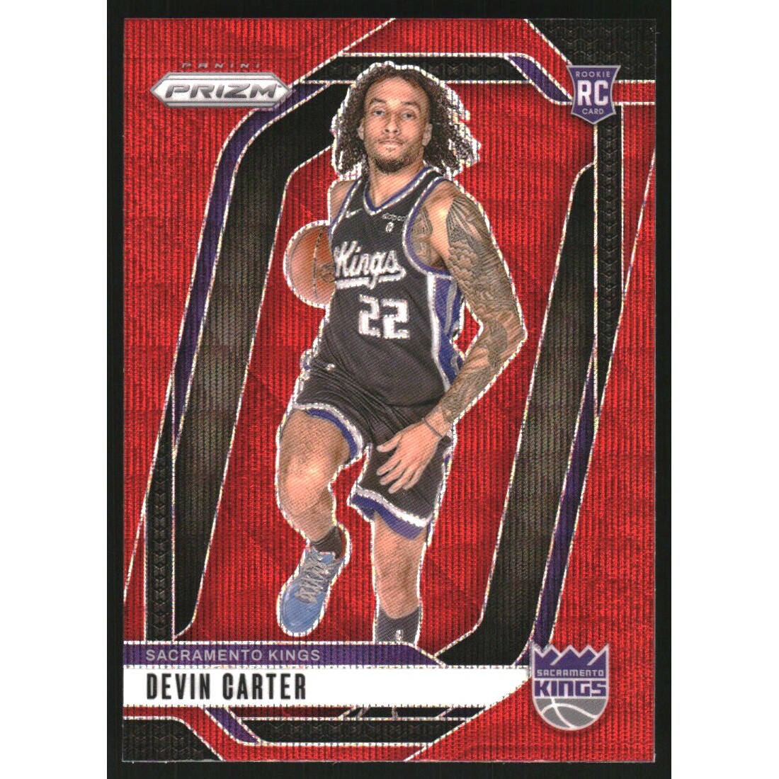 2024-25 Panini Prizm Prizms Ruby Wave #231 Devin Carter