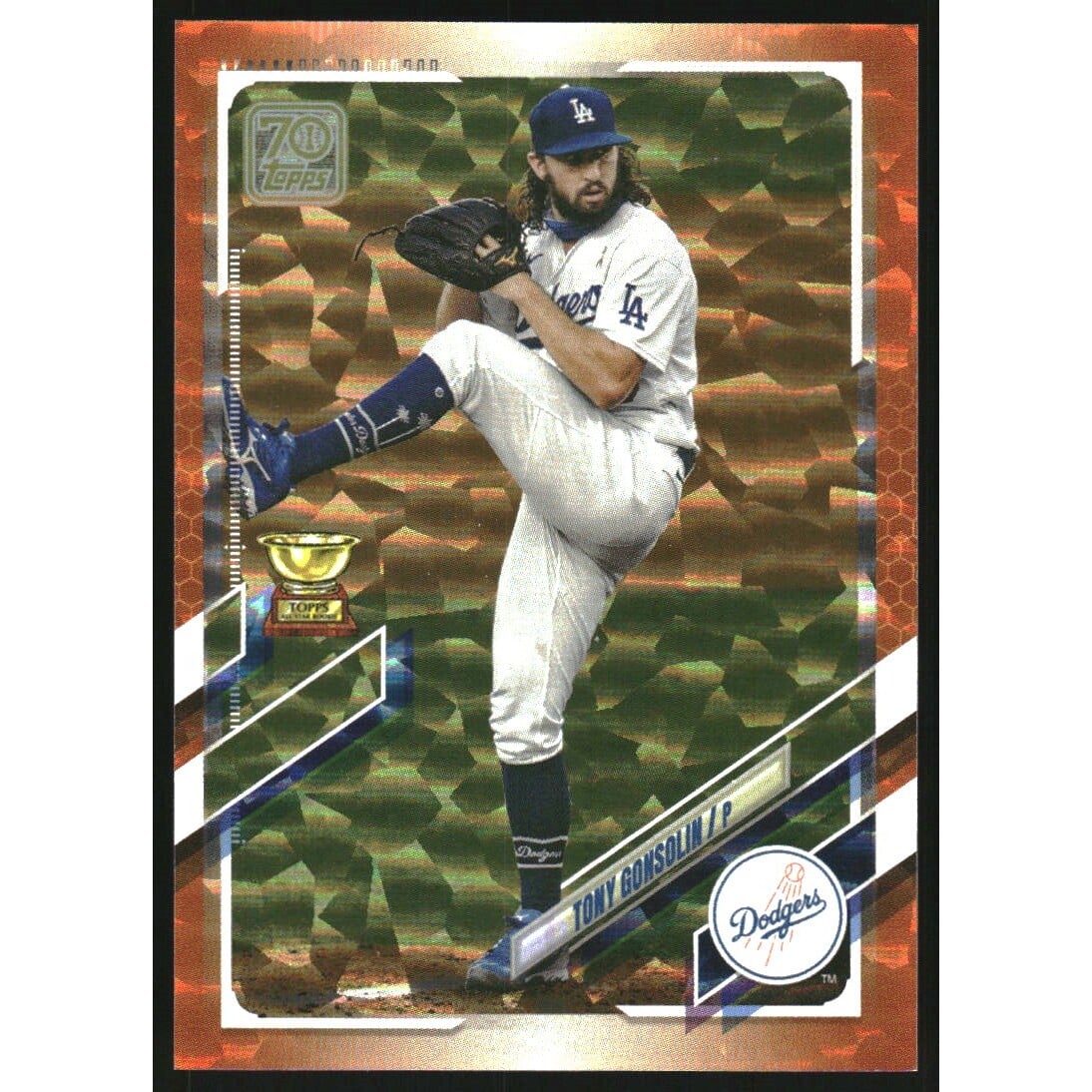 2021 Topps Orange Foil #230 Tony Gonsolin. rookie card picture