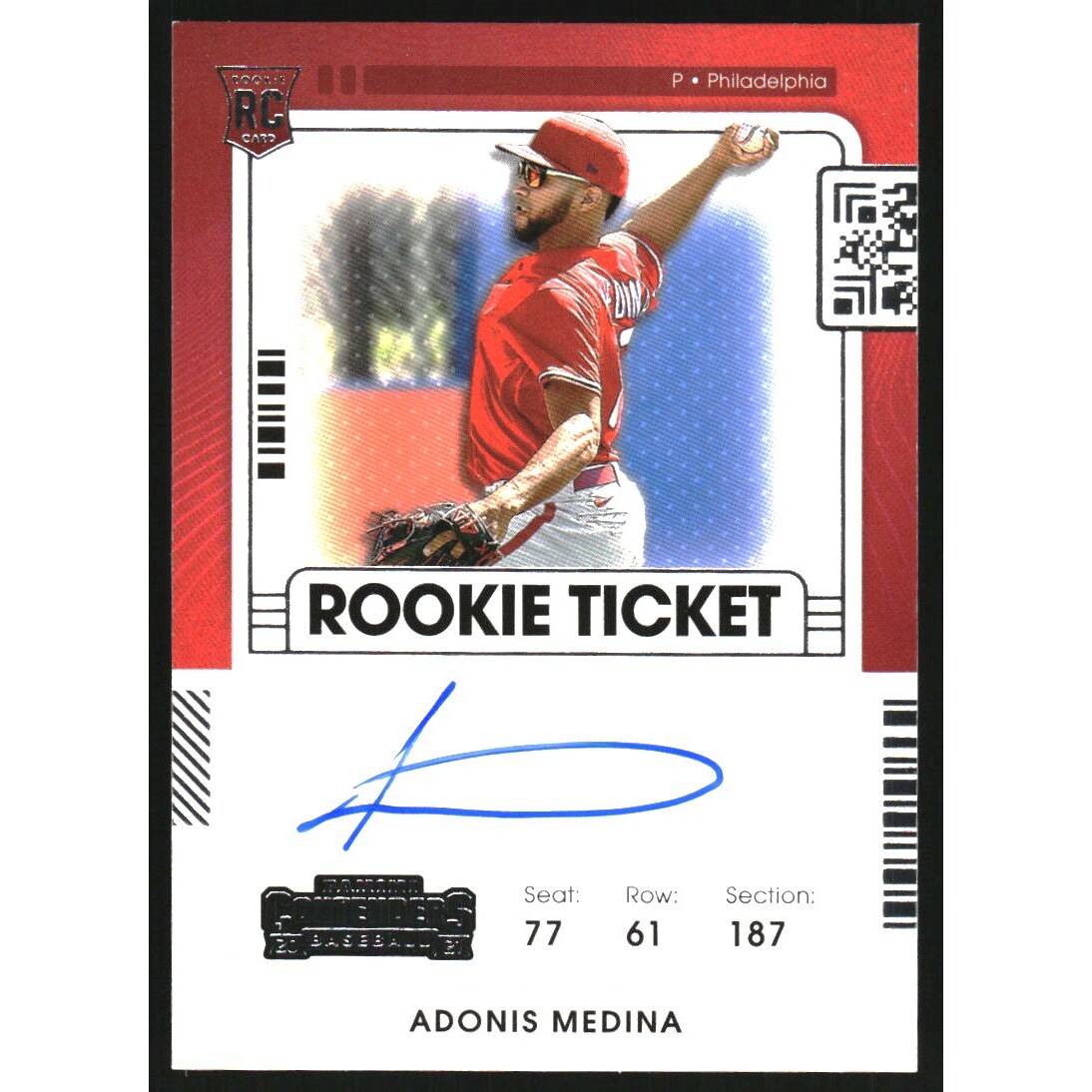 2021 Panini Contenders #136 Adonis Medina AU RC