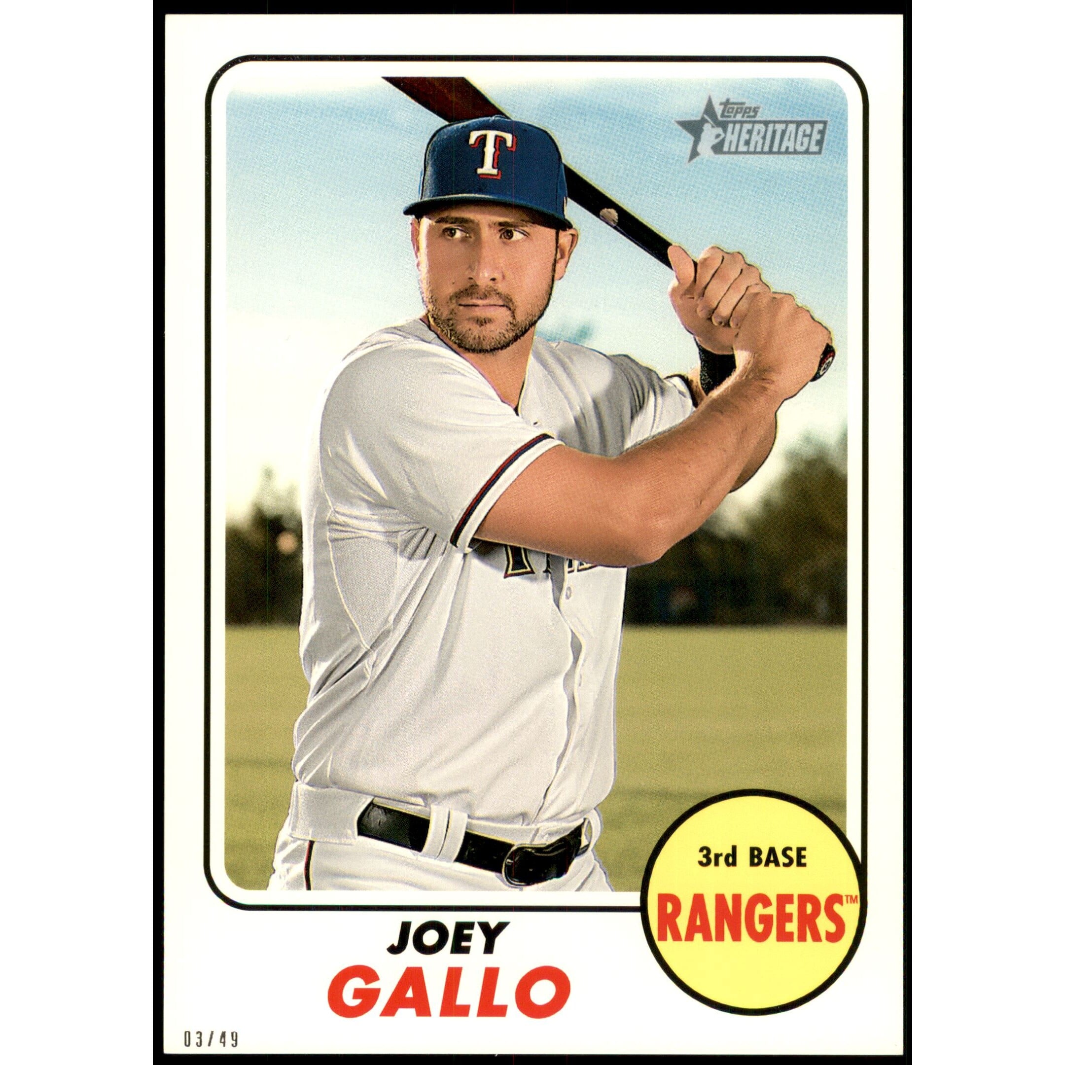 2017 Topps Heritage 5x7 #503 Joey Gallo. rookie card picture
