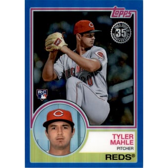 2018 Topps '83 Topps Silver Pack Chrome Blue Refractors #57 Tyler Mahle