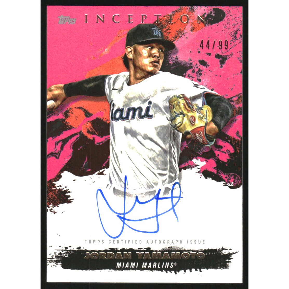 2021 Topps Inception Rookie and Emerging Stars Autographs Magenta #RESAJY Jordan Yamamoto. rookie card picture