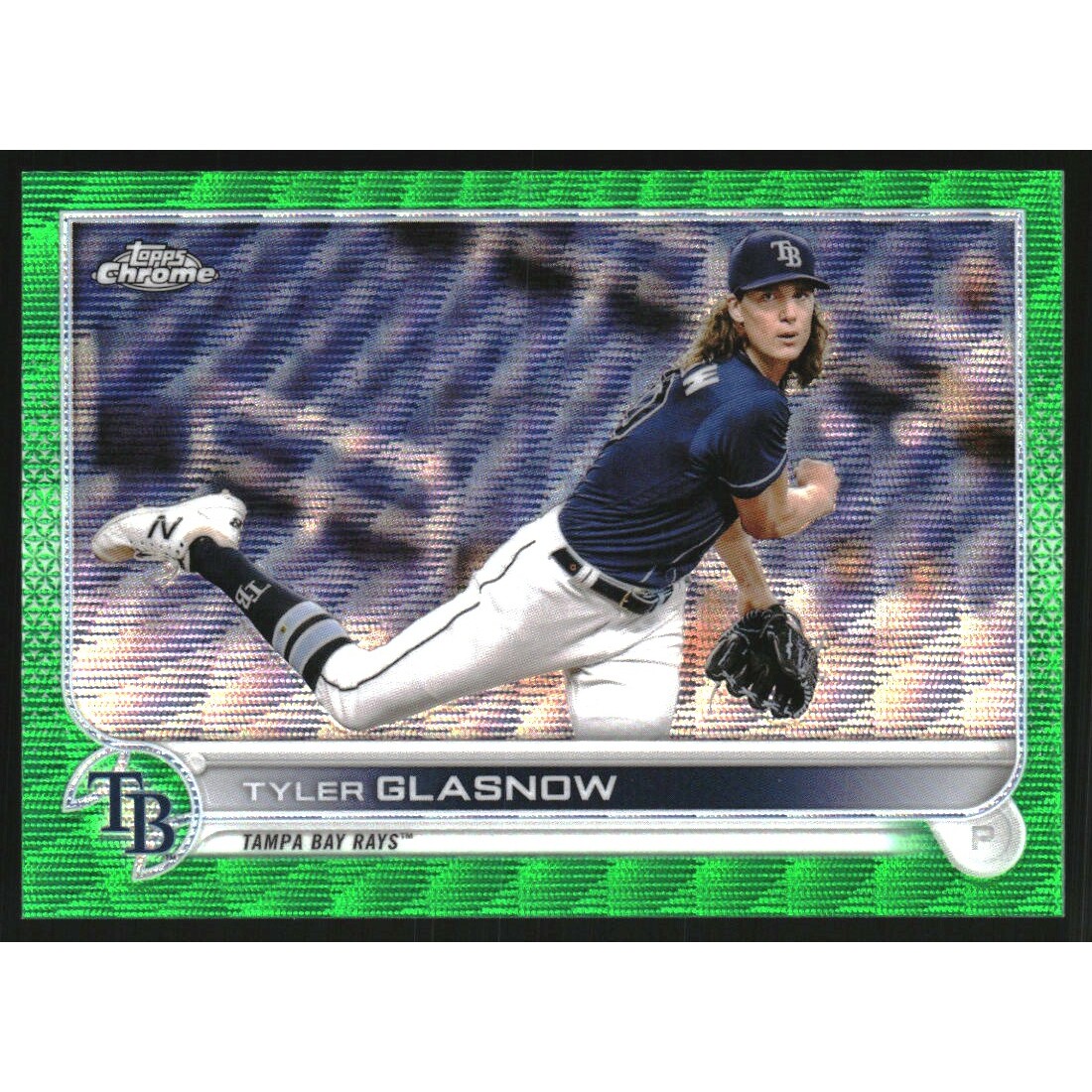 2022 Topps Chrome Green Wave Refractors #152 Tyler Glasnow. rookie card picture
