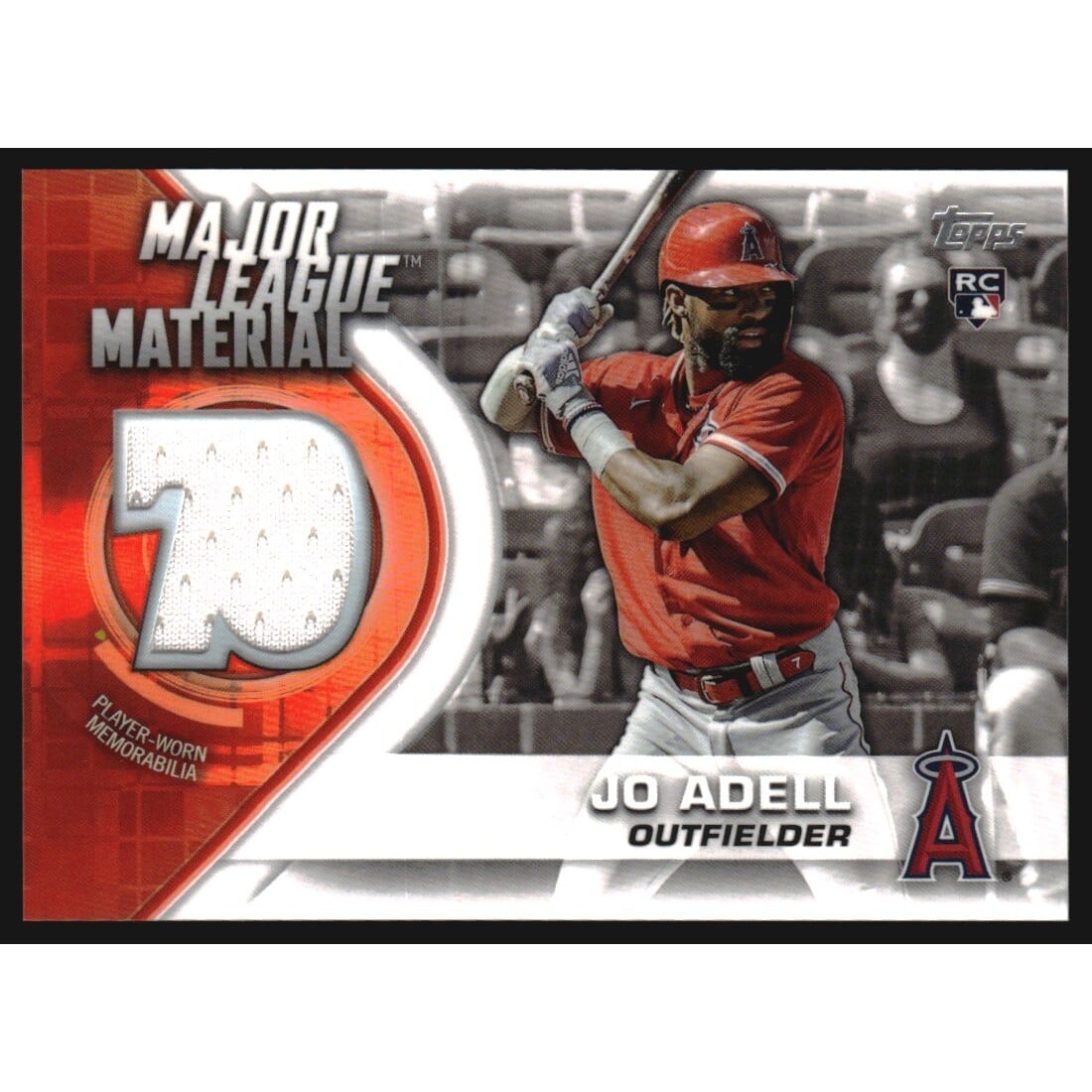 2021 Topps Update Major League Materials #MLMJA Jo Adell. rookie card picture