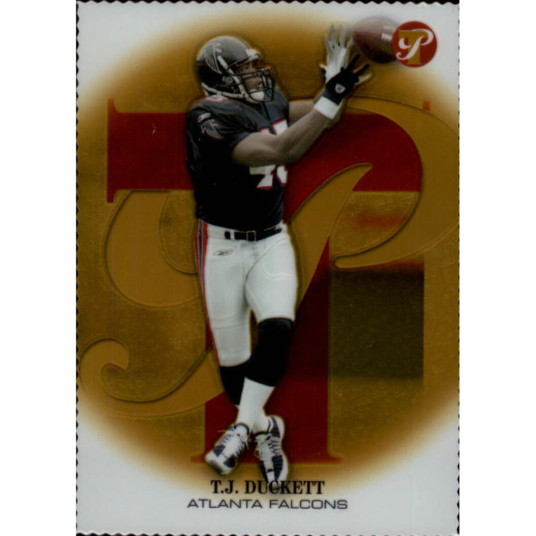2002 Topps Pristine Gold Refractors #95 T.J. Duckett R. rookie card picture