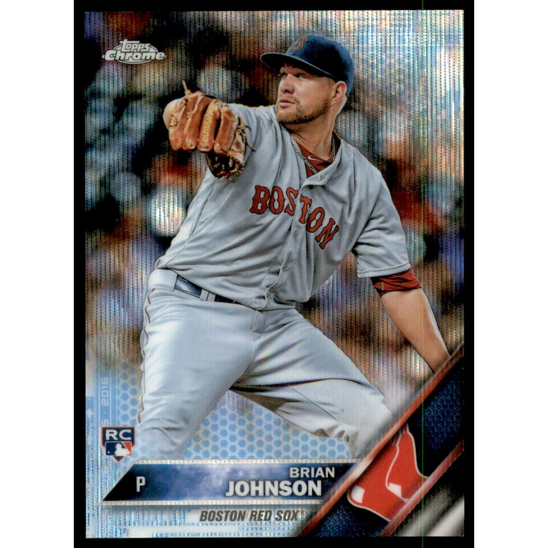 2016 Topps Chrome Blue Wave Refractors #137 Brian Johnson. rookie card picture