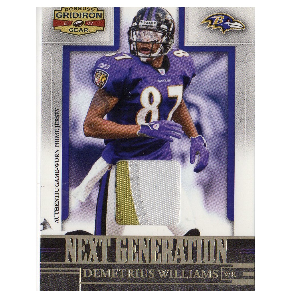 2007 Donruss Gridiron Gear Next Generation Jerseys Prime #10 Demetrius Williams
