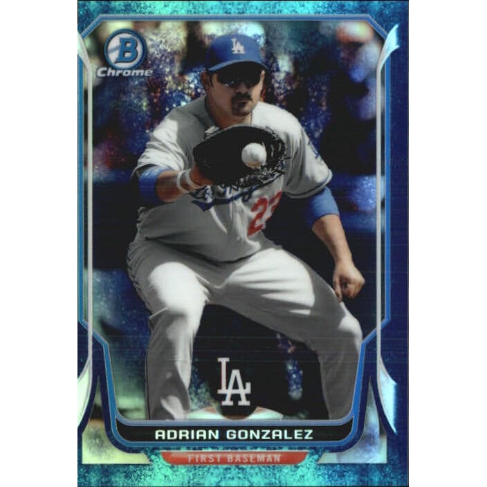 2014 Bowman Chrome Bubble Refractors #157 Adrian Gonzalez. rookie card picture