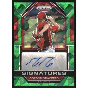 2023 Panini Prizm Signatures Prizms Green Ice #78 Gordon Graceffo