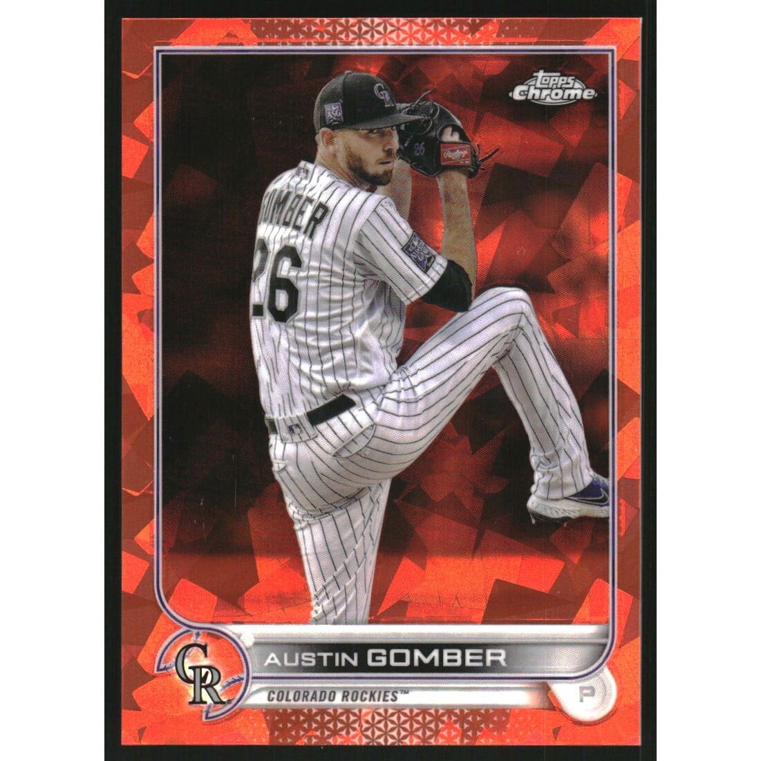 2022 Topps Chrome Sapphire Orange Refractors #461 Austin Gomber. rookie card picture