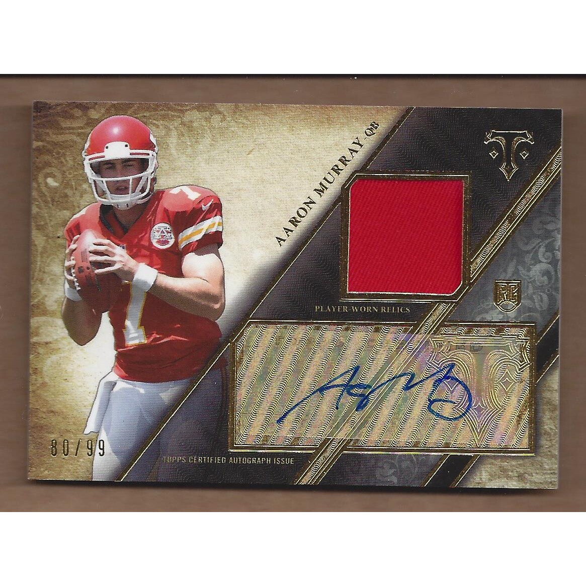 2014 Topps Triple Threads Rookie Autograph Relics #TTRAR62 Aaron Murray