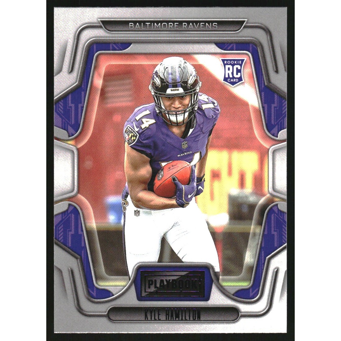 2022 Panini Playbook Purple #138 Kyle Hamilton
