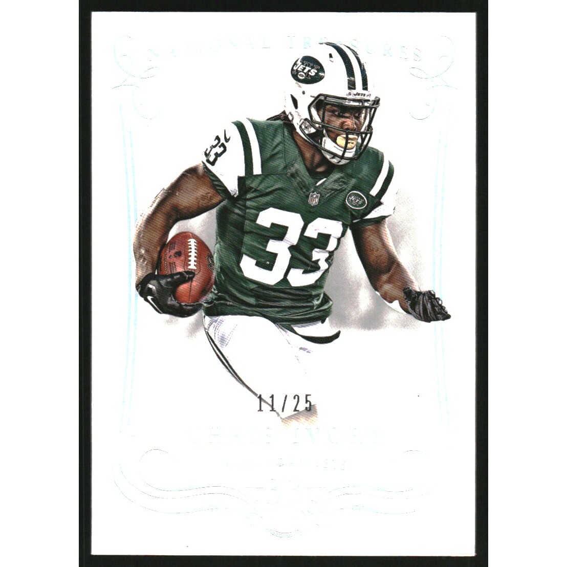 2014 Panini National Treasures Century Silver #57 Chris Ivory. rookie card picture