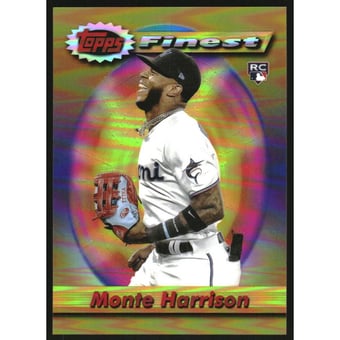 2021 Finest Flashbacks Gold Refractors #39 Monte Harrison