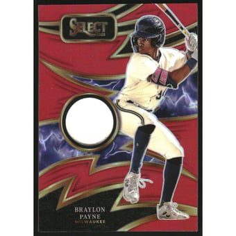 2025 Select Sparks Memorabilia Red Prizms #18 Braylon Payne