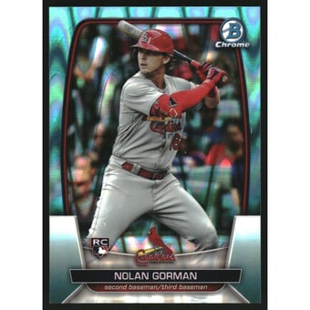2023 Bowman Chrome Aqua RayWave Refractors #48 Nolan Gorman