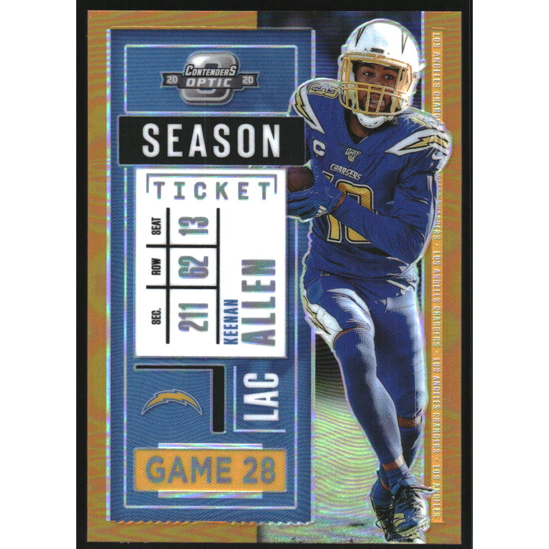 2020 Panini Contenders Optic Orange #35 Keenan Allen