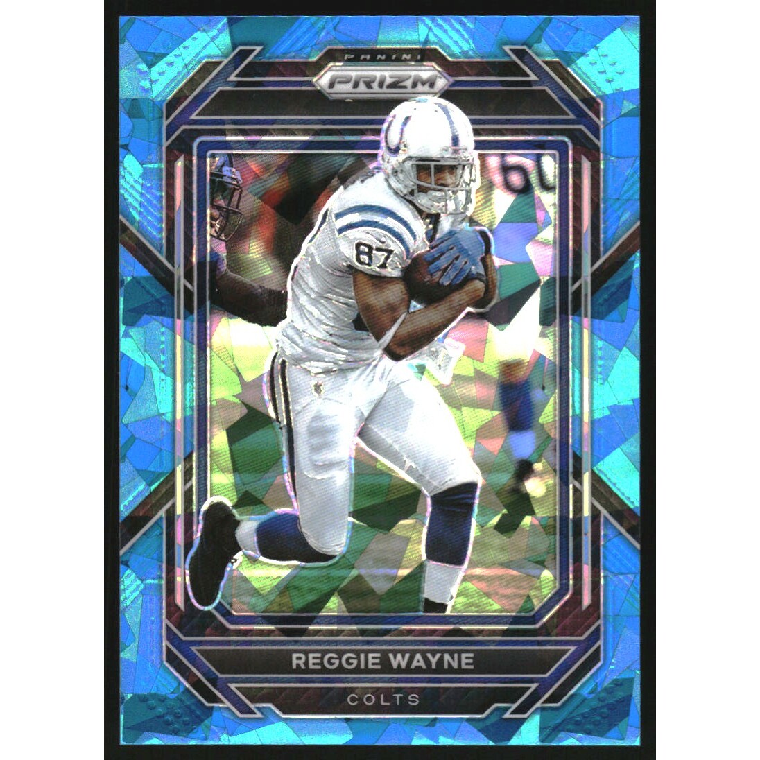 2022 Panini Prizm Prizms Blue Ice #130 Reggie Wayne