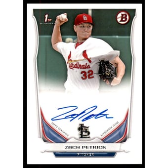 2014 Bowman Prospect Autographs #PAZP Zach Petrick