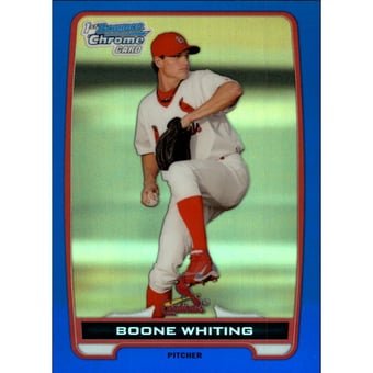 2012 Bowman Chrome Prospects Blue Refractors #BCP48 Boone Whiting