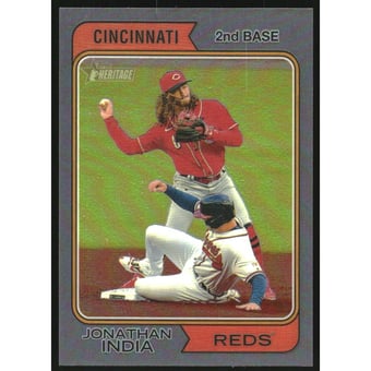 2023 Topps Heritage Chrome Silver Refractors #10 Jonathan India