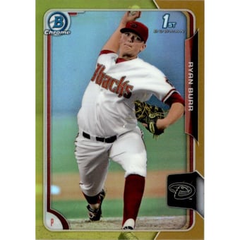 2015 Bowman Chrome Draft Gold Refractors #60 Ryan Burr