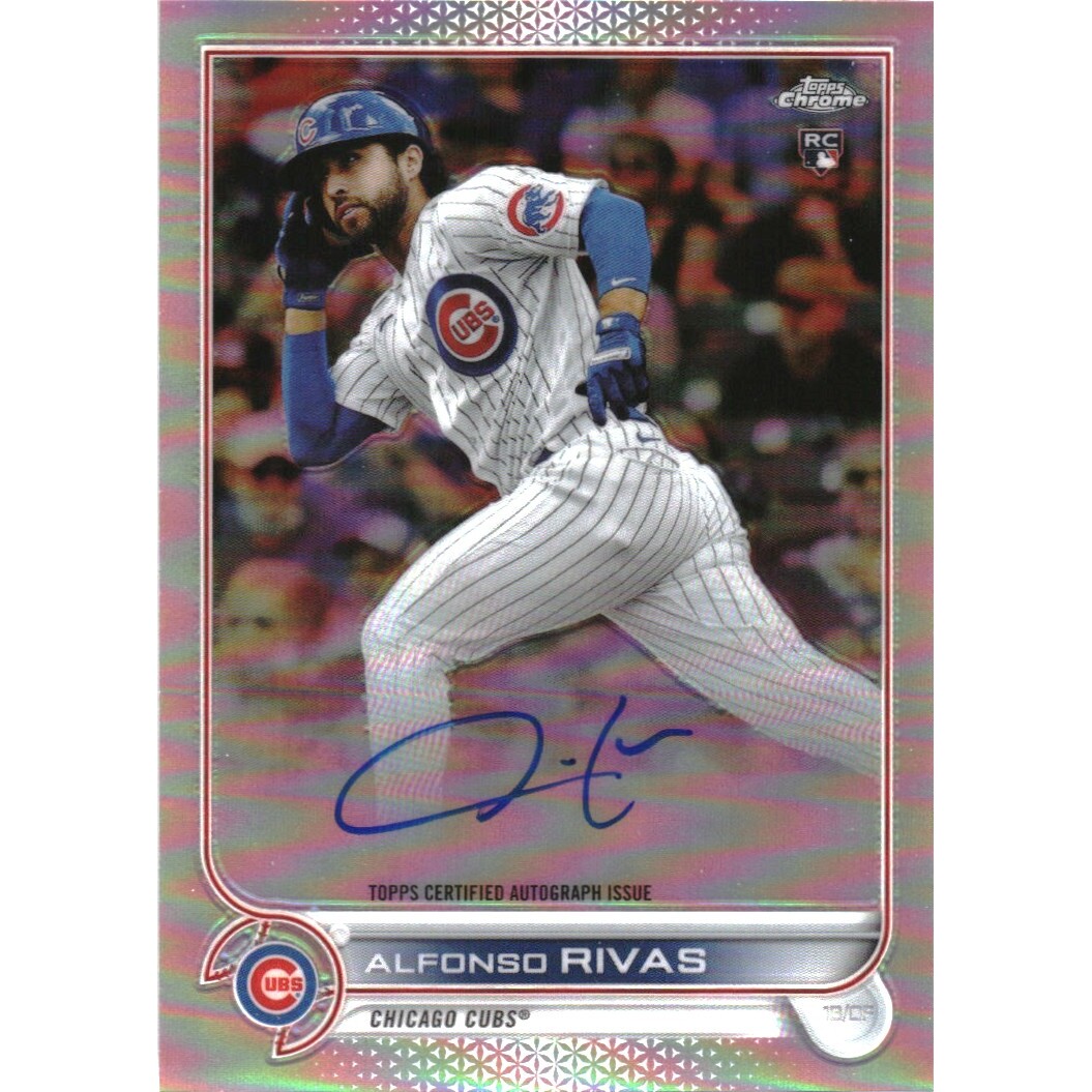 2022 Topps Chrome Rookie Autographs Refractors #RAAR Alfonso Rivas. rookie card picture