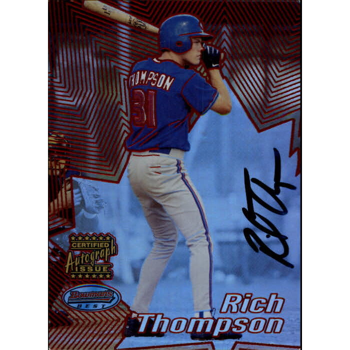 2002 Bowman's Best Red #120 Rich Thompson AU. rookie card picture